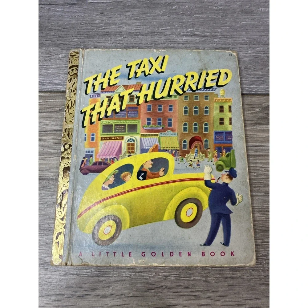 The Taxi That Hurried A Little Golden Book‎ by Sprague Mitchell Vintage 1946